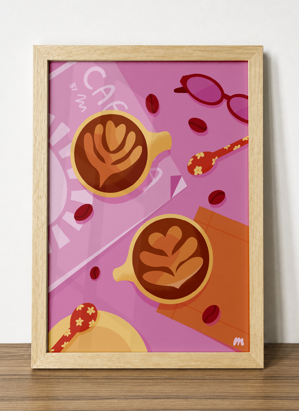 Print Gu&iacute;a de caf&eacute; en tama&ntilde;o 30x40 cm